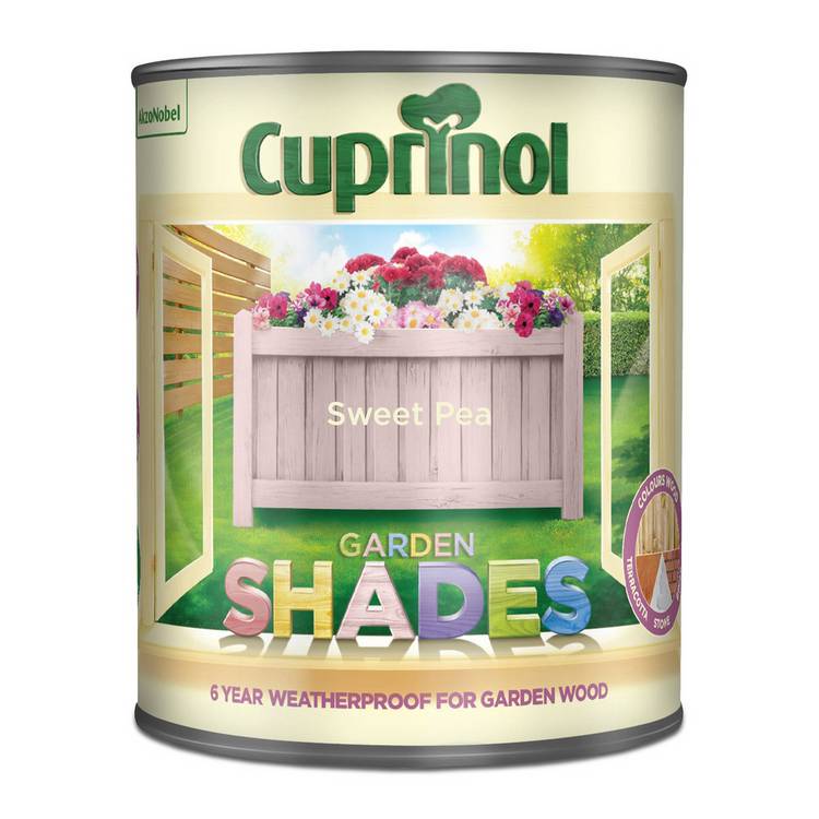 Cuprinol Garden Shades Sweet Pea pink paint 1L (British brand)