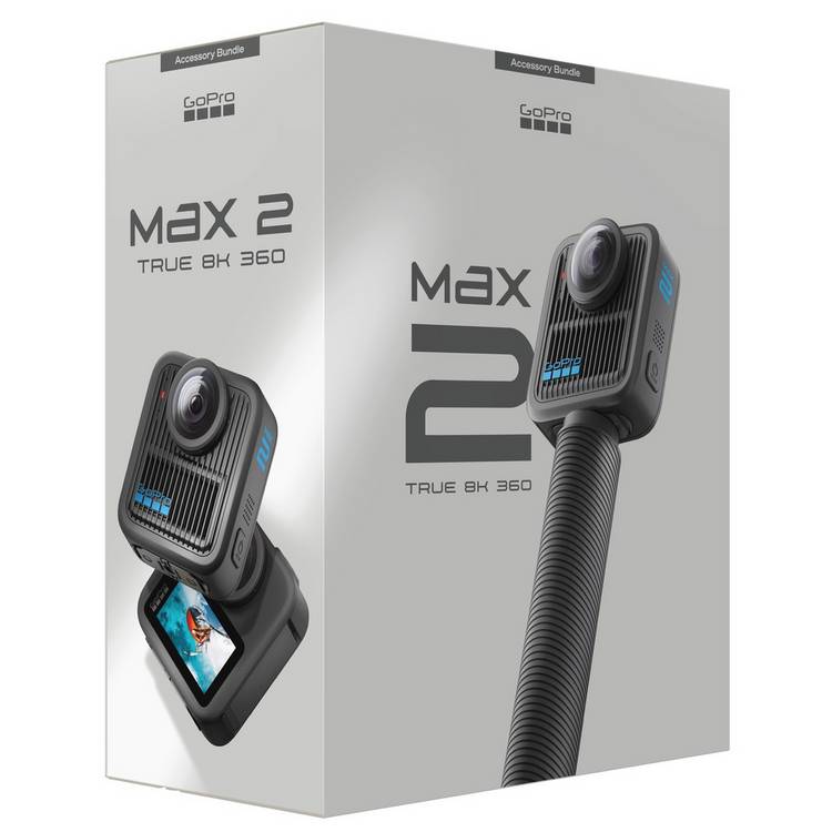 GoPro MAX2 action camera and accessory bundle, UK version