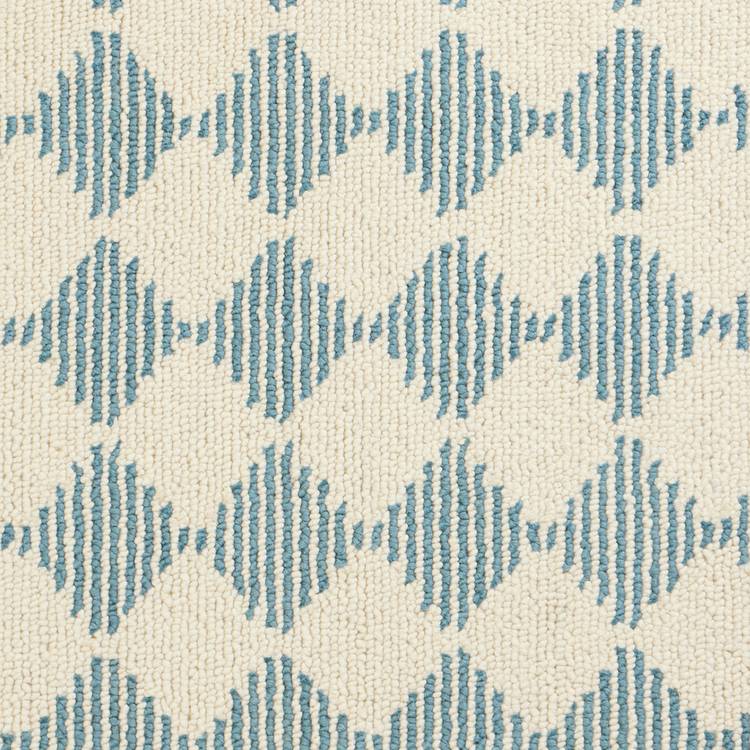 Habitat Blue Diamond tufted cream wool rug 120x170cm (British brand)