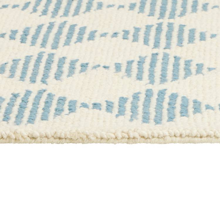Habitat Blue Diamond tufted cream wool rug 120x170cm (British brand)