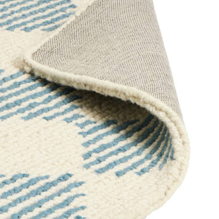 Habitat Blue Diamond tufted cream wool rug 120x170cm (British brand)