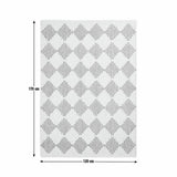 Habitat Blue Diamond tufted cream wool rug 120x170cm (British brand)