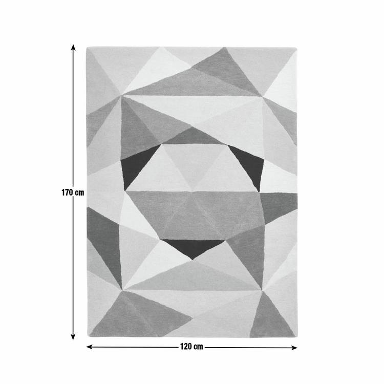 Habitat geometric patch wool rug 120x170cm (British brand)