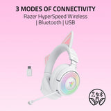 Razer Kraken Kitty V3 Pro white gaming headset, UK version