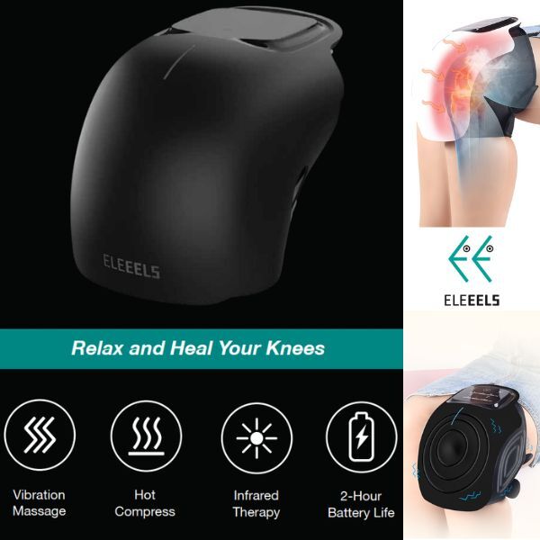 Eleeels R3 knee massager with heat and red light therapy, imported from the UK