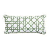 Habitat bamboo print cushion white green 60x30cm - British product