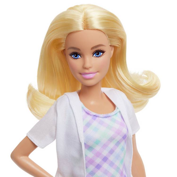Barbie dentist playset with blonde doll and toddler patient, imported from the UK