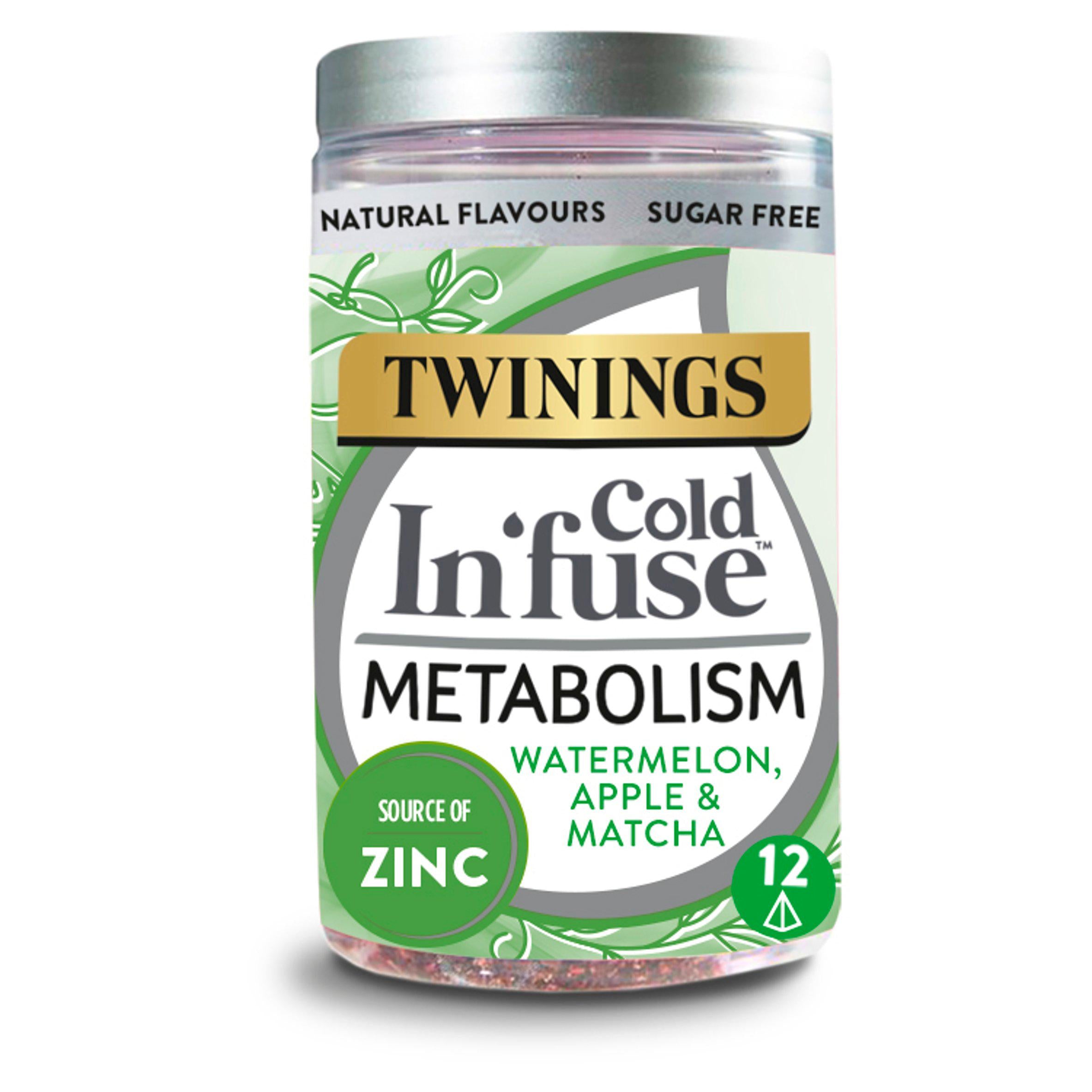 Twinings Cold In'fuse Metabolism with Watermelon, Apple & Zinc, 12 Infusers All tea Sainsburys   