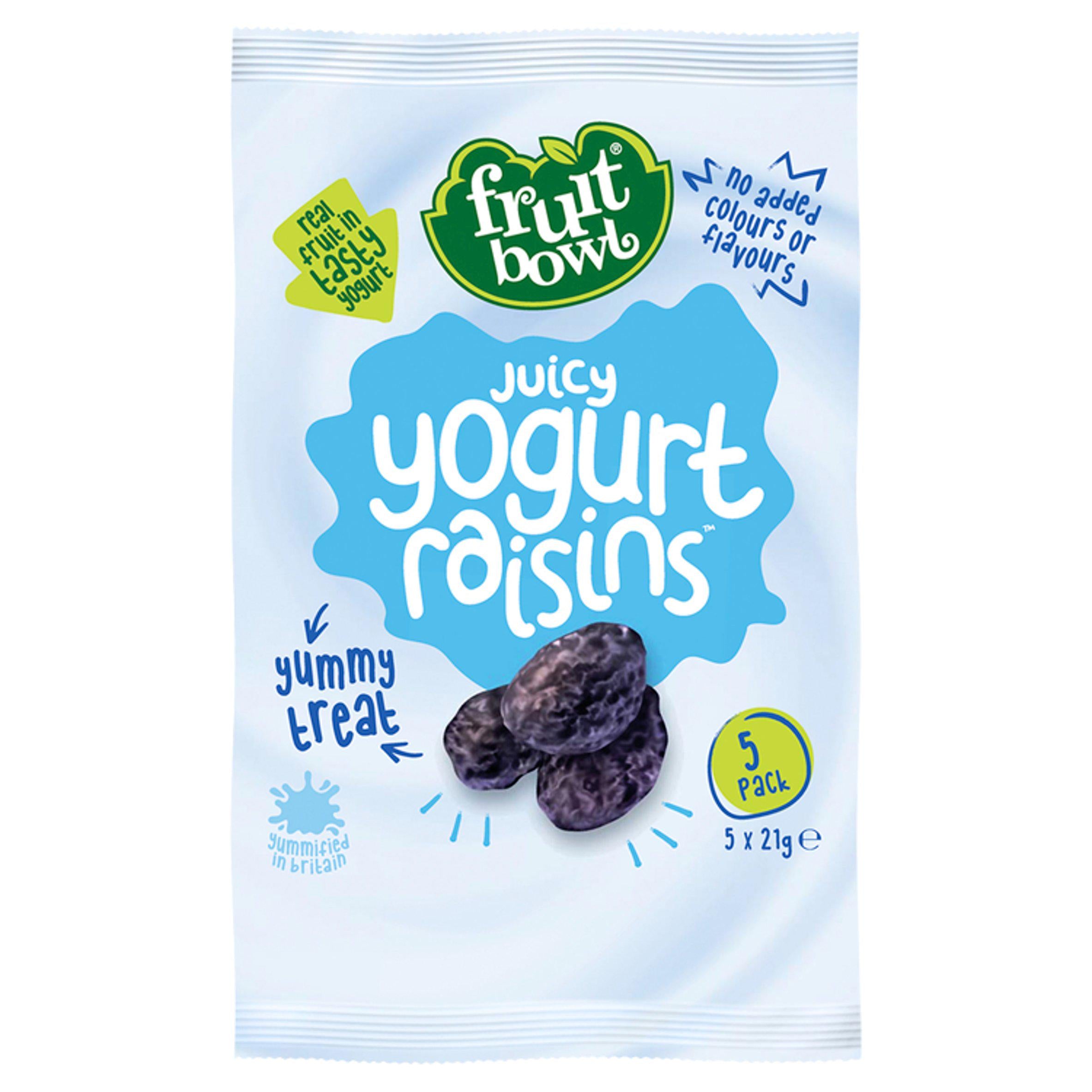 Fruit Bowl Juicy Yogurt Raisins 5x25g GOODS Sainsburys   