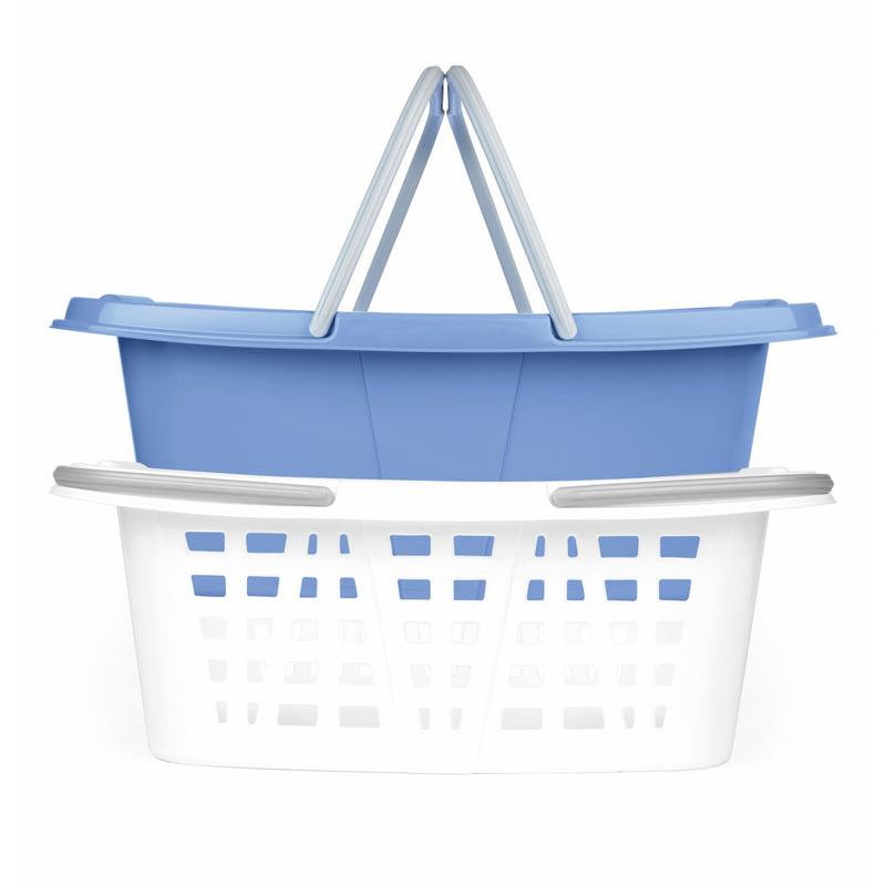 Beldray 26L laundry baskets white and blue set - British product