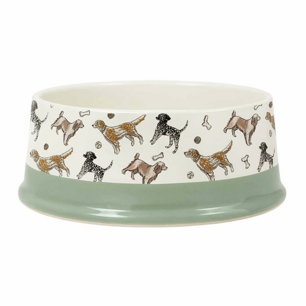Banbury & Co stoneware ceramic pet bowl cream - British product