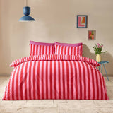 Sassy B Stripe Tease red bedding set double, UK version