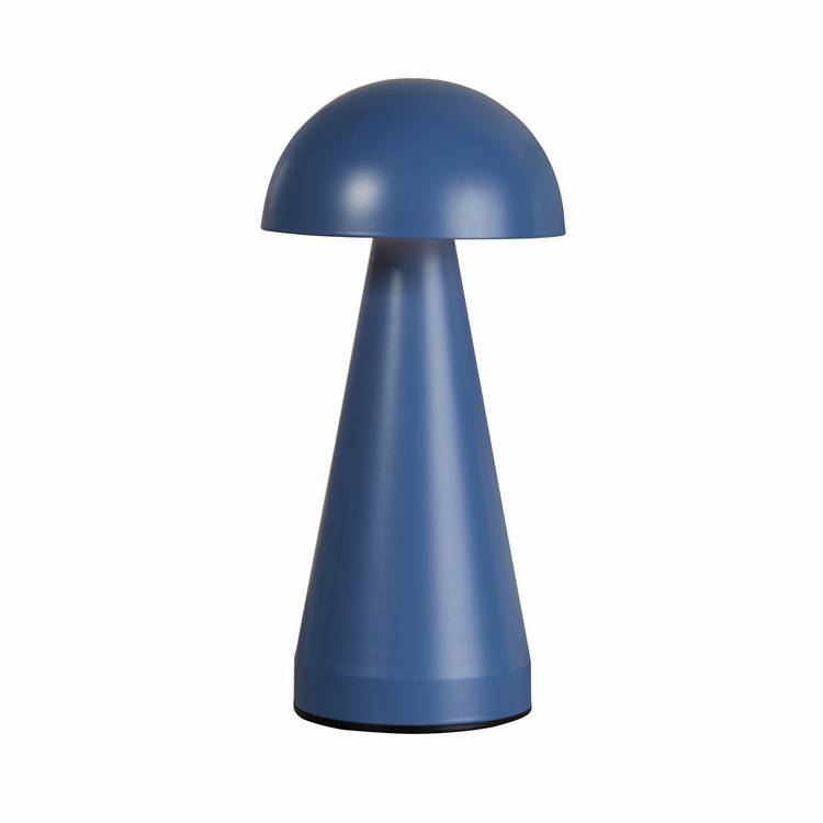 Searchlight Dome rechargeable LED table lamp in denim, UK version