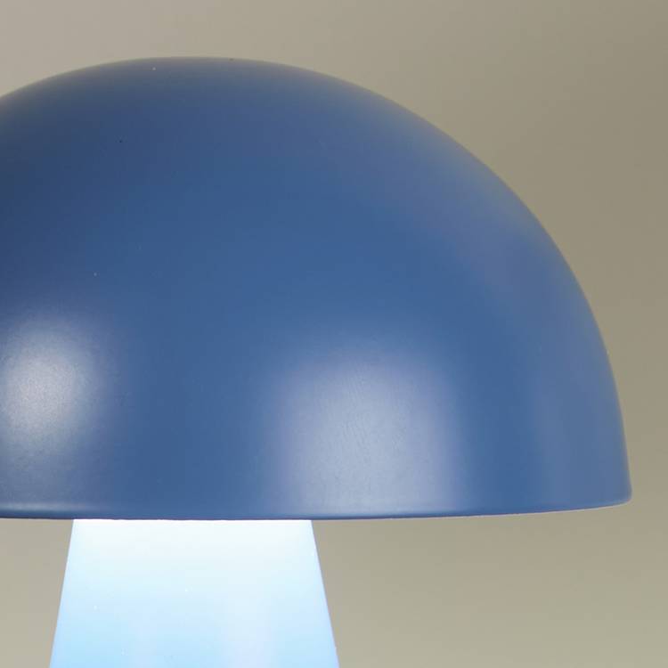 Searchlight Dome rechargeable LED table lamp in denim, UK version