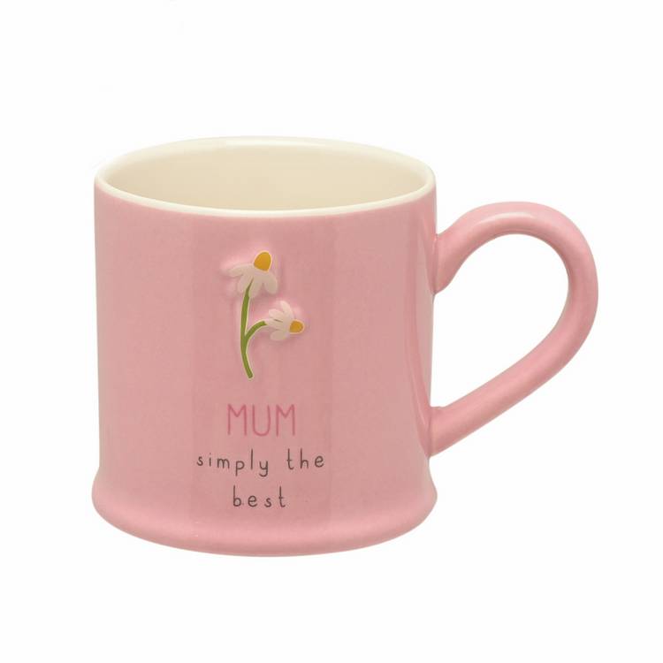 Widdop ceramic mug pink Mum message 290ml (British brand)