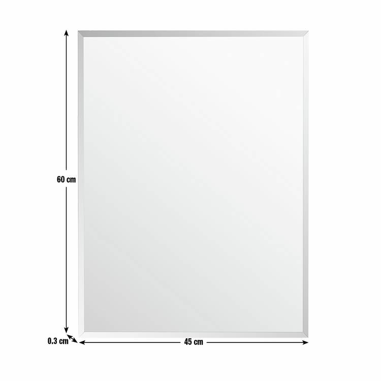 Argos Home silver bevelled bathroom wall mirror 60x45cm (British brand)