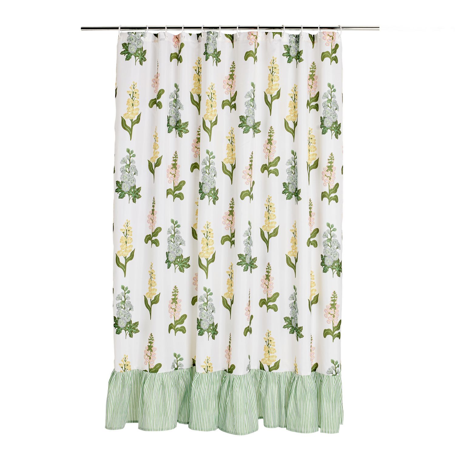 Argos Home country floral shower curtain with frill green 180x180cm (British brand)
