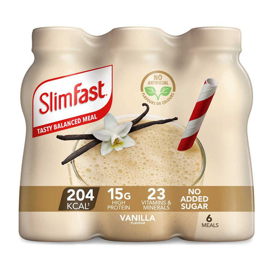 SlimFast Simply Vanilla Milkshake - 6 x 325ml (1.95L) GOODS Boots   