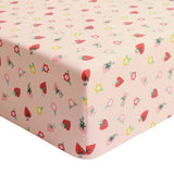 Argos Home twin pack toddler fitted sheets strawberry floral UK version