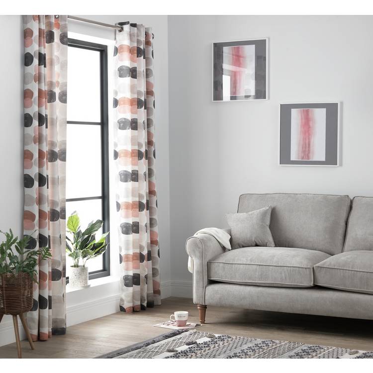 Habitat pebble eyelet curtains 117x137cm (British brand)