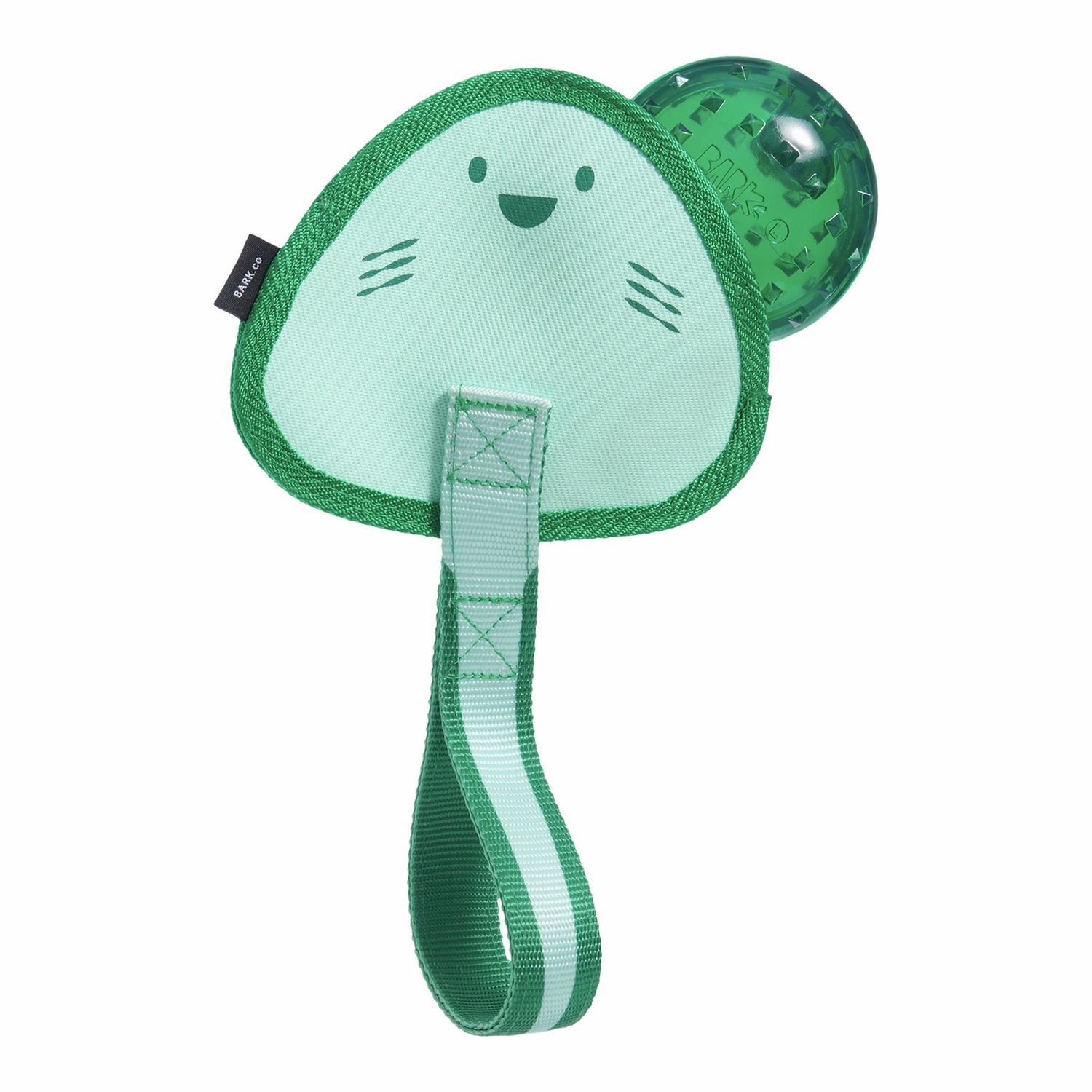 Bark Flingray green dog squeak toy 16cm - British product