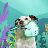 Bark Flingray green dog squeak toy 16cm - British product