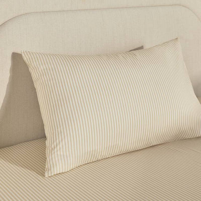 Argos Habitat Oxford Printed Stripe Neutral Pillowcase 75x50cm- Buy online at McGrocer