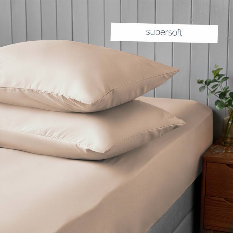 Silentnight Supersoft pink pillowcase pair standard size - British product