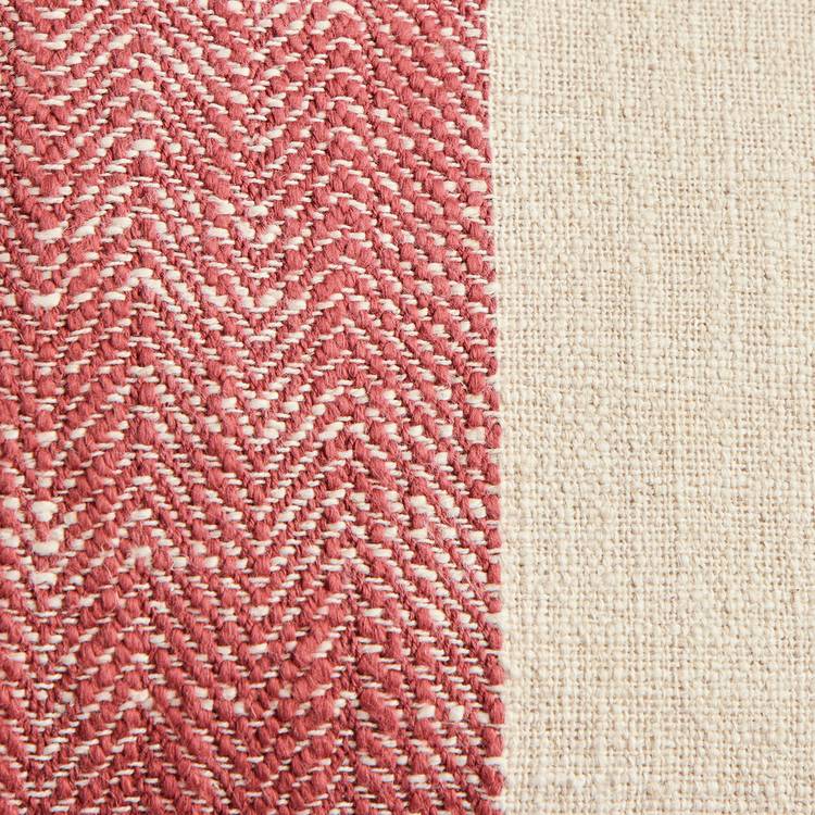 Habitat woven herringbone fringe cushion 30x50cm, UK version