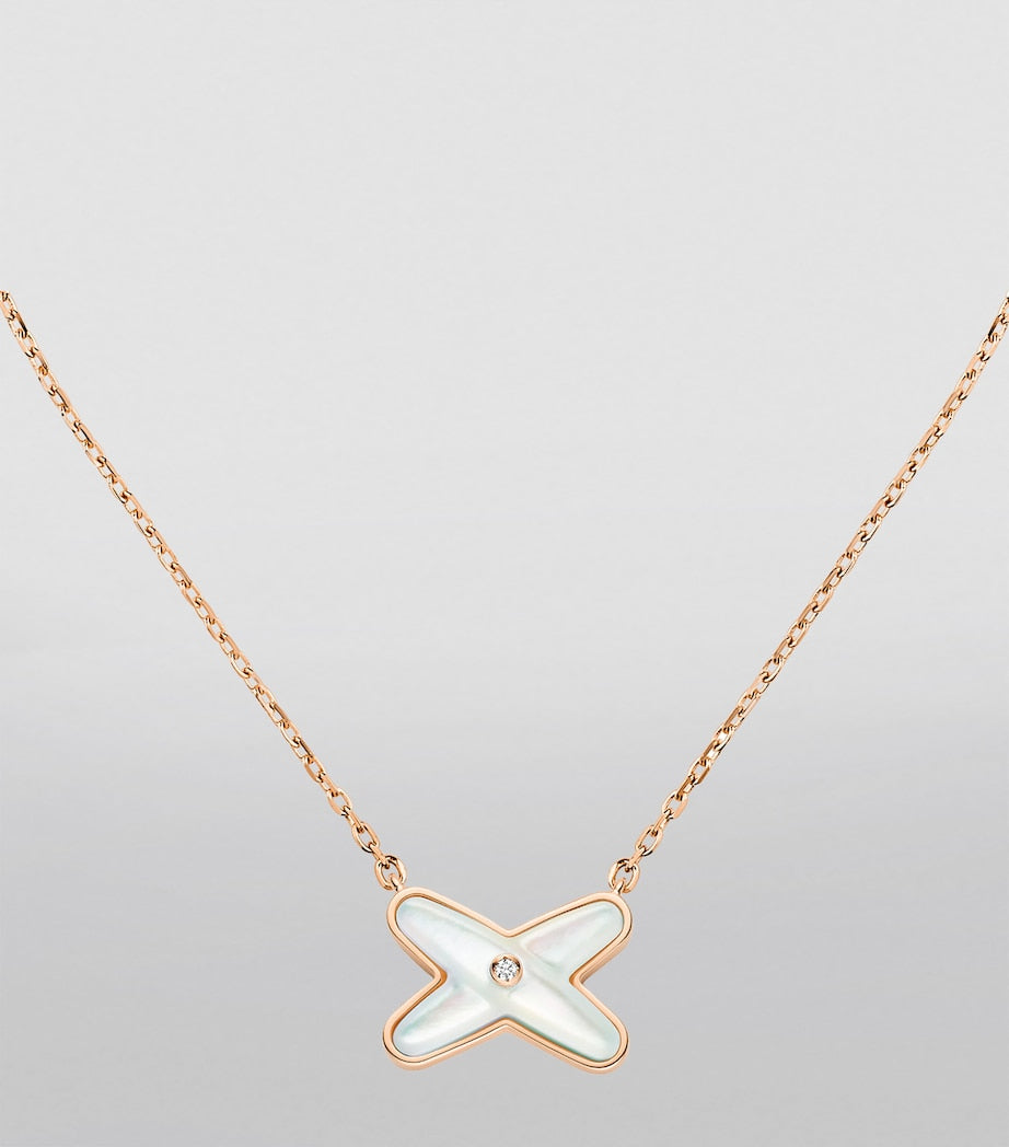 Chaumet Jeux de Liens pendant necklace in rose gold with mother-of-pearl, UK version