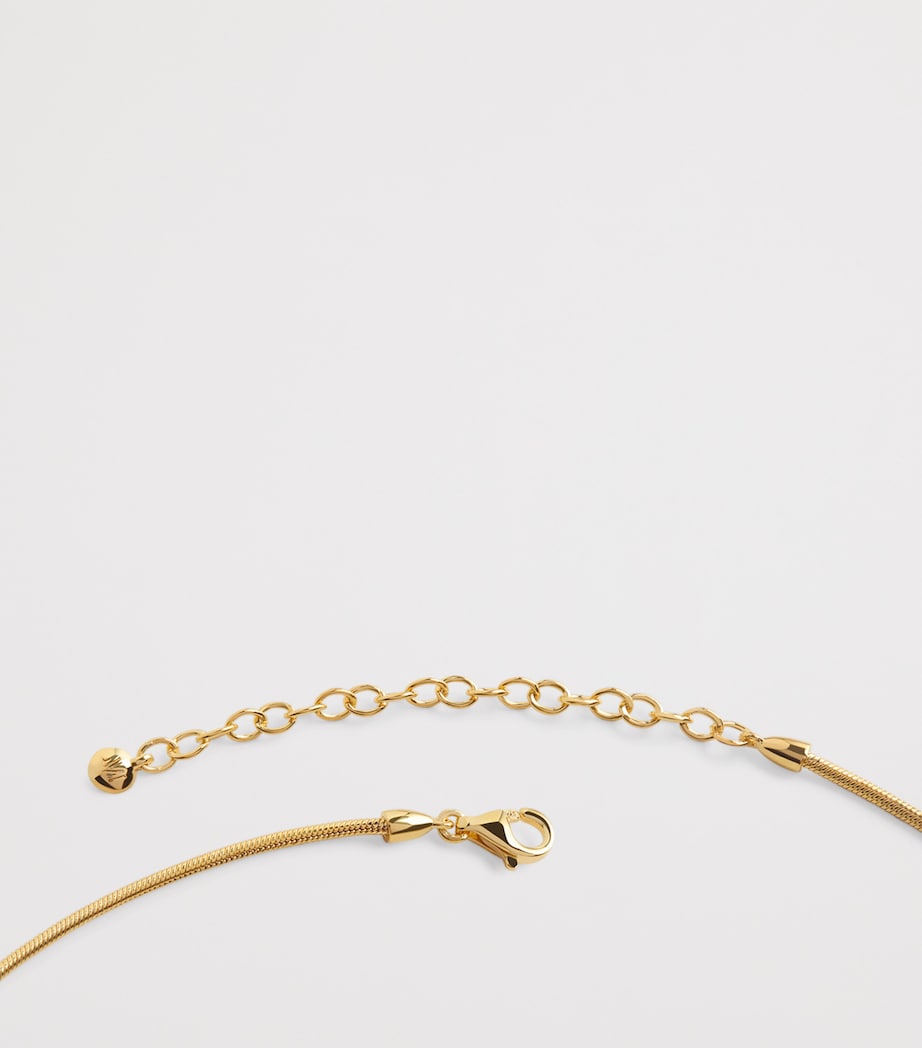 Monica Vinader gold vermeil onyx Odyssey necklace, UK version
