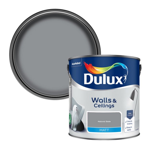 Dulux interior matt paint Natural Slate 2.5L, UK version