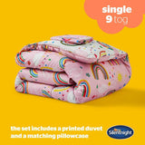 Silentnight Healthy Growth rainbow coverless duvet set single, UK version