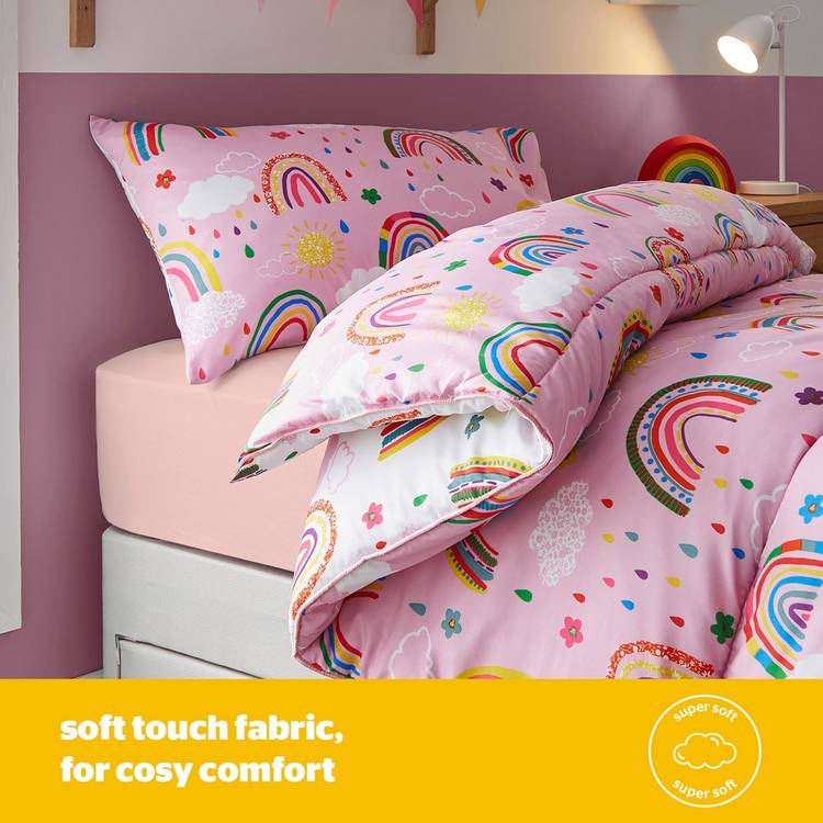 Silentnight Healthy Growth rainbow coverless duvet set single, UK version