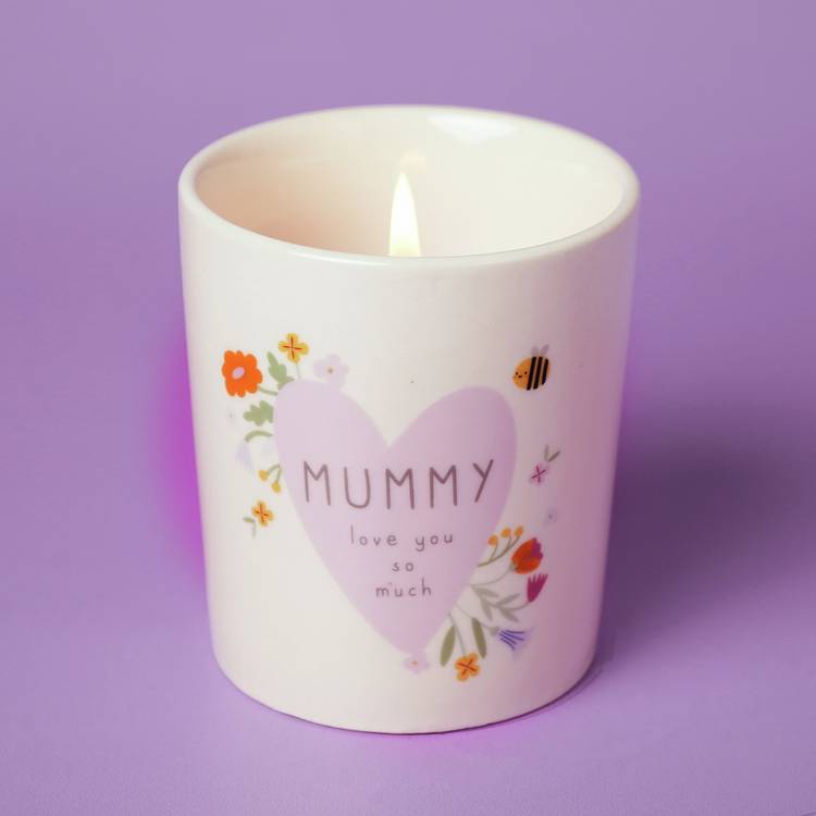 Widdop ceramic message candle Mummy 190g - British product
