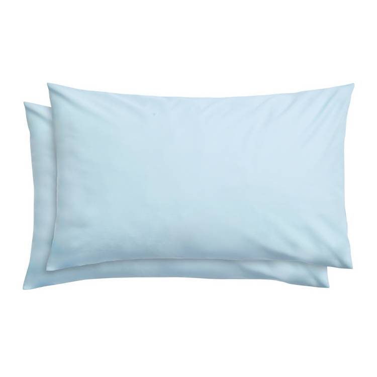 Habitat pale blue pillowcase pair 75x50cm, UK version