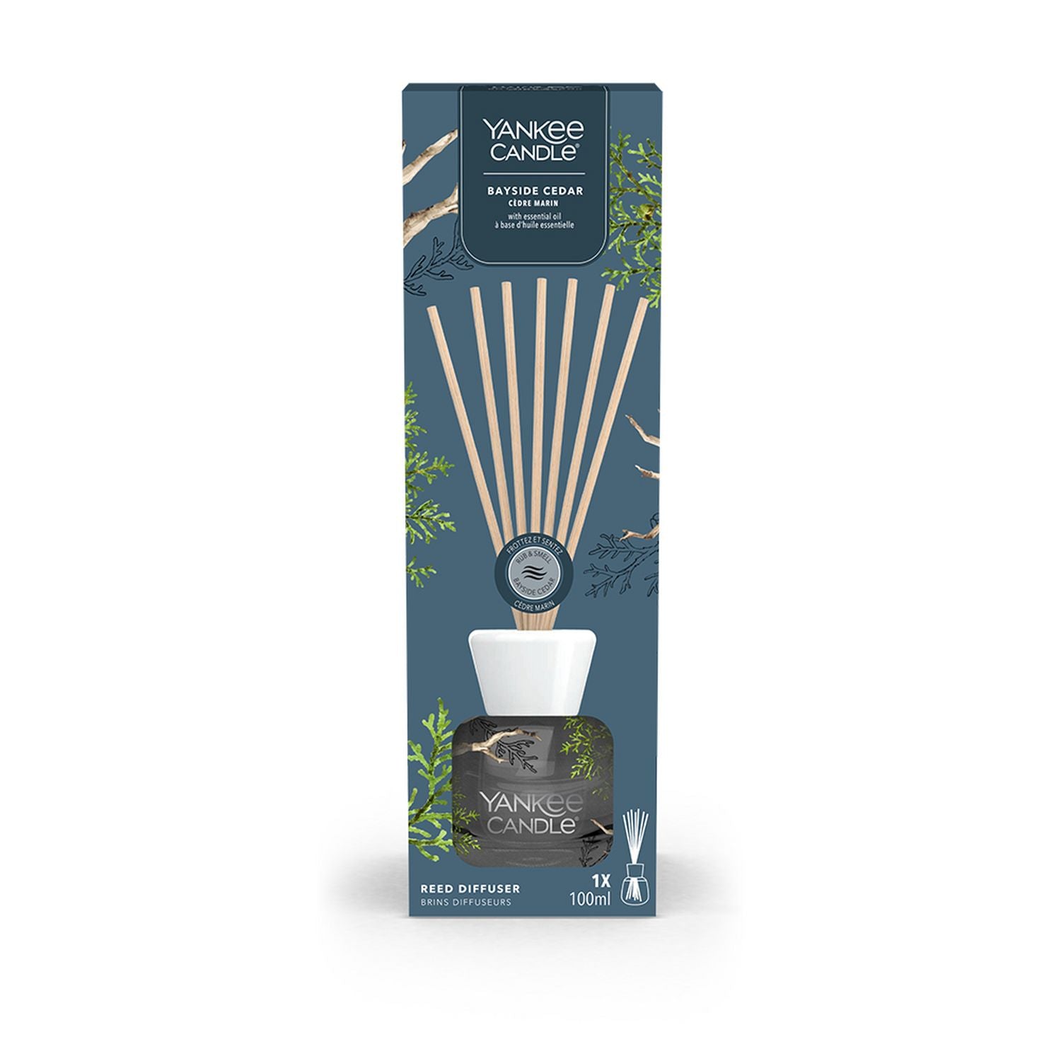Yankee Bayside Cedar reed diffuser 100ml, UK version
