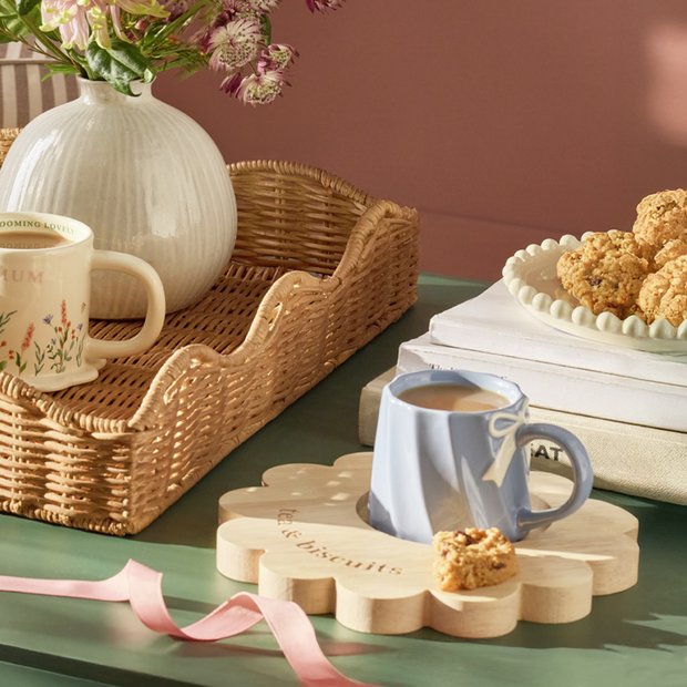 Argos Home wooden tea and biscuit tray, UK version