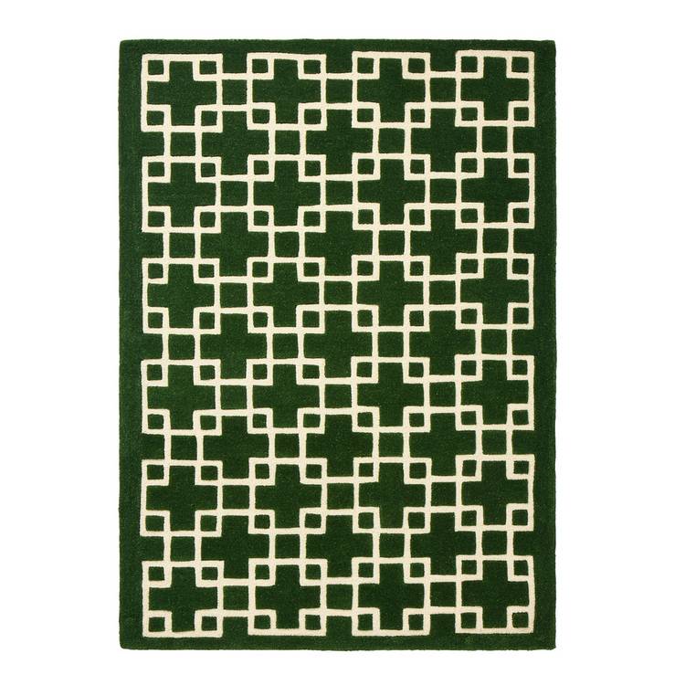 Habitat green wool rug 120x170cm (British brand)
