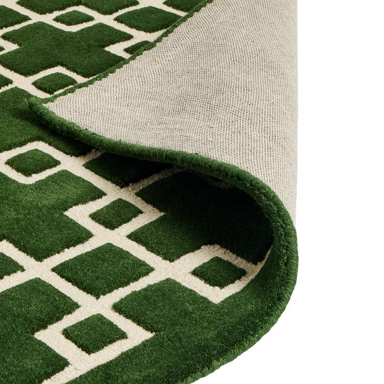 Habitat green wool rug 120x170cm (British brand)