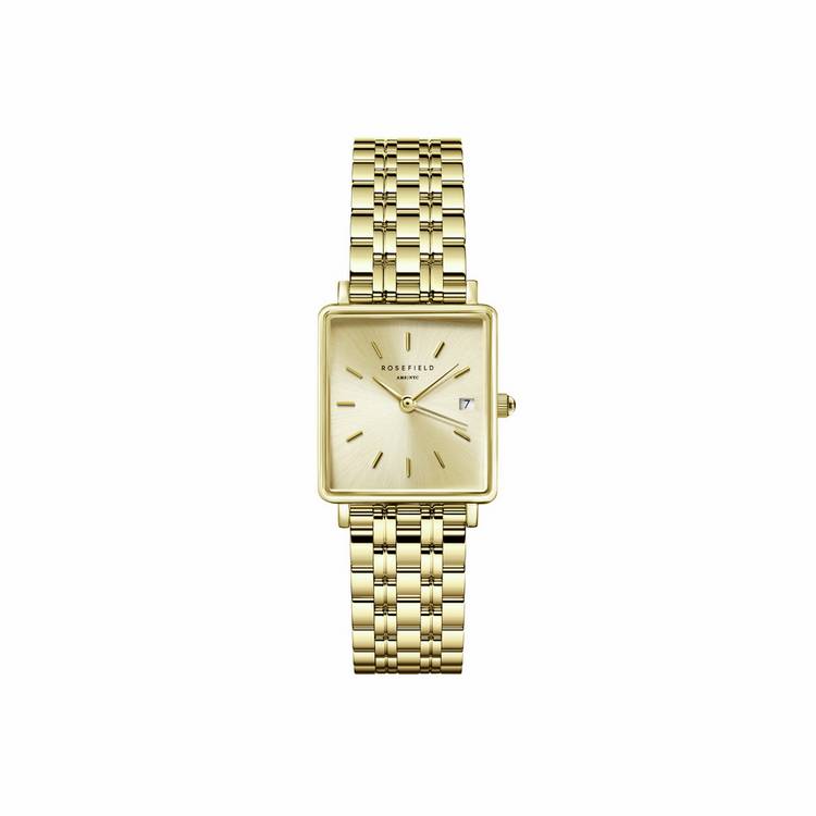 Rosefield Boxy XS gold bracelet watch 24mm, imported from the UK