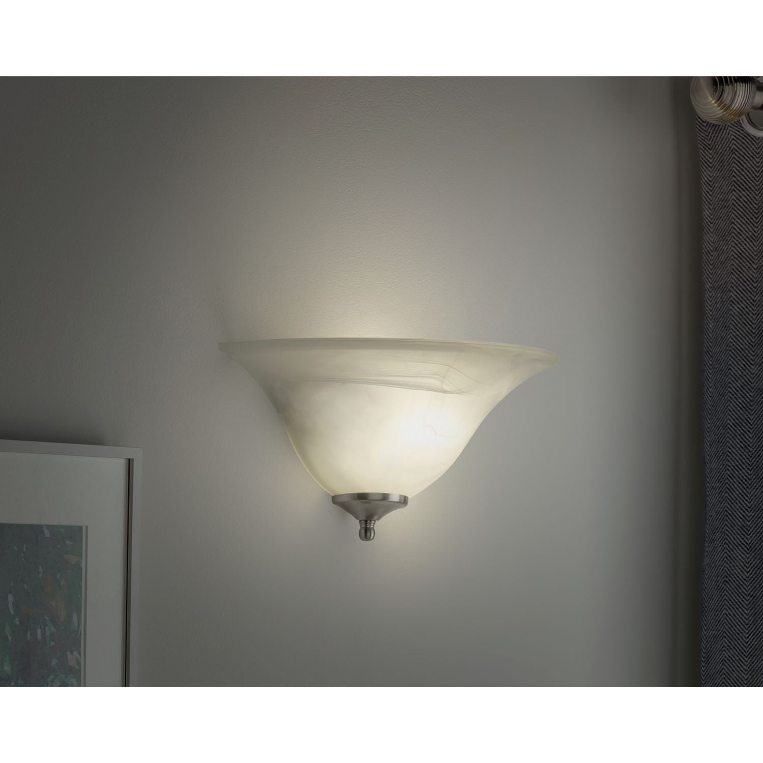 Argos Home Alabaster wall light with opal glass shade (British brand)