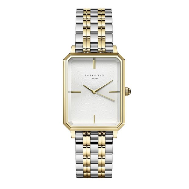 Rosefield Octagon ladies duotone steel bracelet watch - British product