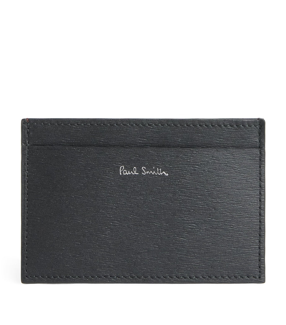 Paul Smith kortholder i skinn med Signature Stripe-fôr (britisk merke)