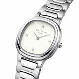 Rosefield Gaia ladies watch silver dial steel bracelet 30mm, UK version