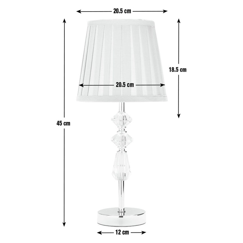 Argos Home Kilmore grey pleated table lamp - British product