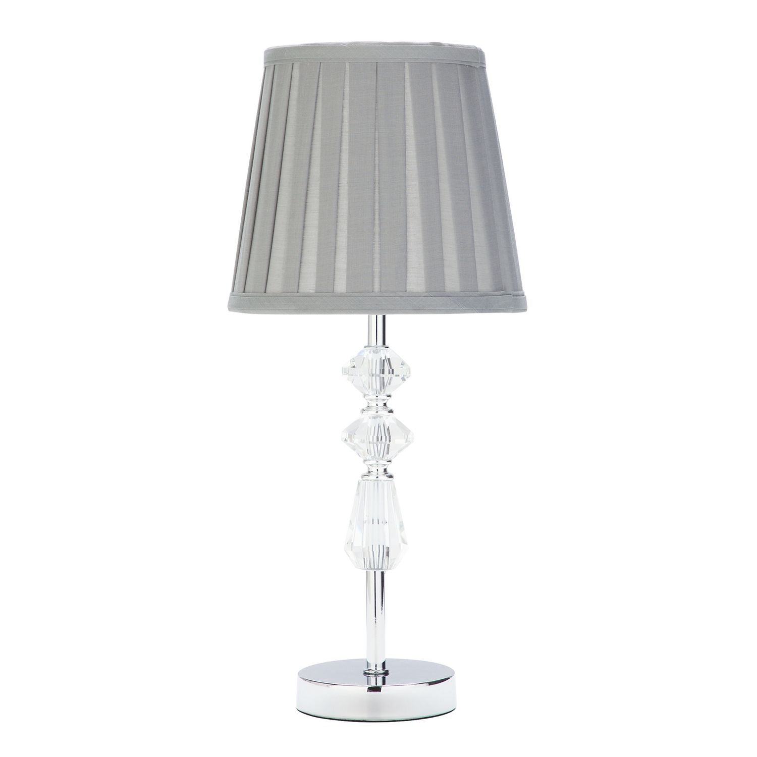 Argos Home Kilmore grey pleated table lamp - British product