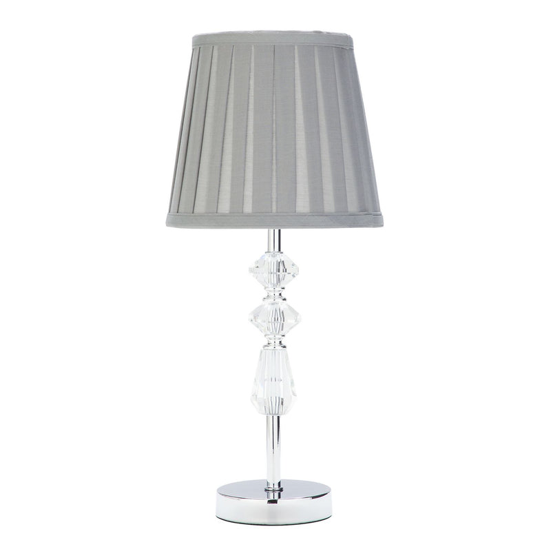 Argos Home Kilmore grey pleated table lamp - British product