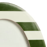Habitat striped oval green resin picture frame 4x6 - British product