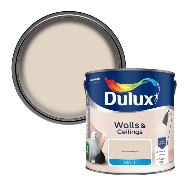 Dulux Natural Hessian matt paint 2.5L, UK version